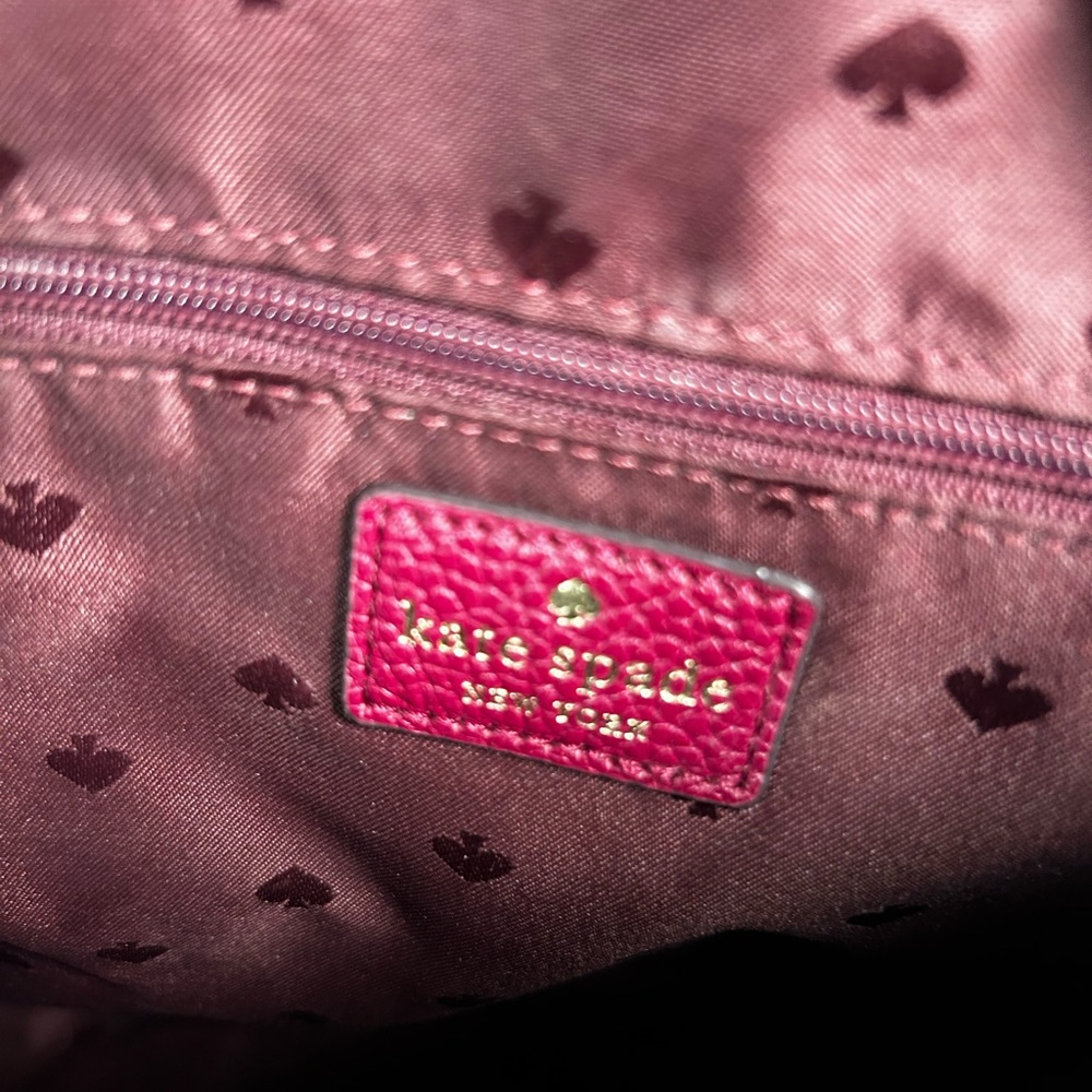 🎄🎄Kate Spade Burgundy Leather Hobo Shoulder Bag - Picture 7 of 8